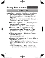 Preview for 14 page of Panasonic NC-DK1 Operating Instructions Manual