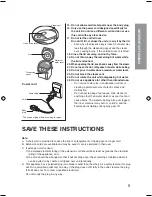 Предварительный просмотр 5 страницы Panasonic NC-EH22P Operating Instructions Manual