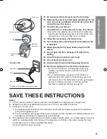 Предварительный просмотр 5 страницы Panasonic NC-HU301P Operating Instructions Manual