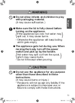 Preview for 12 page of Panasonic NC-SK1BSK Operating Instructions Manual