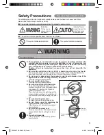 Предварительный просмотр 5 страницы Panasonic NC-SU403P Operating Instructions Manual