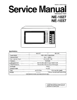 Panasonic NE-1027 Service Manual preview