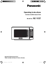 Preview for 1 page of Panasonic NE-1037 Operating Instructions Manual