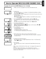 Preview for 13 page of Panasonic NE-1643 Operating Instructions Manual