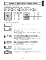 Preview for 15 page of Panasonic NE-1643 Operating Instructions Manual