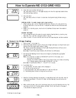 Preview for 16 page of Panasonic NE-1643 Operating Instructions Manual