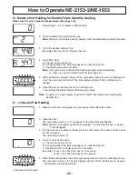 Preview for 20 page of Panasonic NE-1643 Operating Instructions Manual