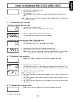 Preview for 21 page of Panasonic NE-1643 Operating Instructions Manual