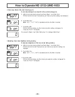 Preview for 26 page of Panasonic NE-1643 Operating Instructions Manual