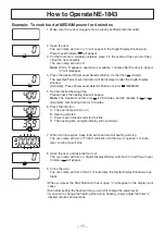 Preview for 17 page of Panasonic NE-1843 Operating Instructions Manual