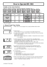 Preview for 19 page of Panasonic NE-1843 Operating Instructions Manual