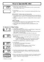 Preview for 20 page of Panasonic NE-1843 Operating Instructions Manual