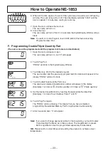 Preview for 23 page of Panasonic NE-1843 Operating Instructions Manual