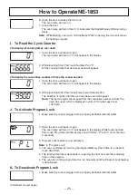 Preview for 25 page of Panasonic NE-1843 Operating Instructions Manual