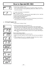 Preview for 26 page of Panasonic NE-1843 Operating Instructions Manual