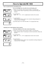 Preview for 30 page of Panasonic NE-1843 Operating Instructions Manual