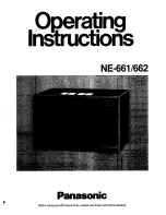 Panasonic NE-661 Operating Instructions Manual preview