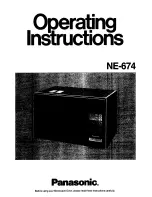 Panasonic NE-674 Operating Instructions Manual preview