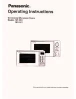 Panasonic NE1021 - COMMERCIAL MICROWAVE Operating Instructions Manual preview