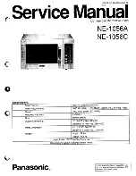 Panasonic NE1056A - COMMERCIAL MICROWAVE Service Manual preview