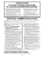 Preview for 3 page of Panasonic NE12521 Operating Instructions Manual