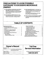 Preview for 2 page of Panasonic NE1257 - COMMERCIAL MICROWAVE Owner'S Manual