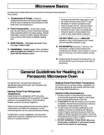 Preview for 19 page of Panasonic NE1257 - COMMERCIAL MICROWAVE Owner'S Manual