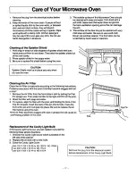 Предварительный просмотр 17 страницы Panasonic NE1257A - COMM. MICROWAVE Owner'S Manual