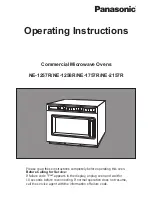 Panasonic NE1257R - COMMERCIAL MICROWAVE OVEN Operating Instructions Manual preview