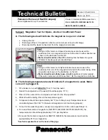 Preview for 1 page of Panasonic NE1257R - COMMERCIAL MICROWAVE OVEN Technical Bulletin