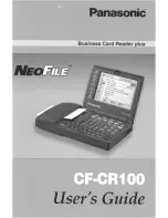 Preview for 1 page of Panasonic NeoFile CF-CR100 User Manual