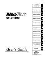 Preview for 3 page of Panasonic NeoFile CF-CR100 User Manual