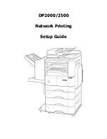 Предварительный просмотр 1 страницы Panasonic Network Printing DP2000/2500 Setup Manual