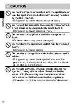 Preview for 10 page of Panasonic NI-GHF025 Operating Instructions Manual