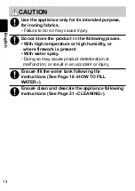 Preview for 14 page of Panasonic NI-GHF025 Operating Instructions Manual