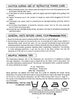 Preview for 4 page of Panasonic NI-N21SR Operating Instructions Manual