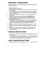 Preview for 2 page of Panasonic NI436E - IRON-LOW Operating Instructions Manual