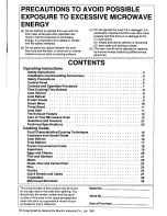 Preview for 2 page of Panasonic NN-2401 Operating Instructions Manual