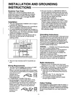 Preview for 4 page of Panasonic NN-2401 Operating Instructions Manual