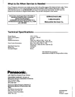 Preview for 32 page of Panasonic NN-2401 Operating Instructions Manual