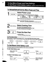 Предварительный просмотр 10 страницы Panasonic NN-5252 Operation Manual