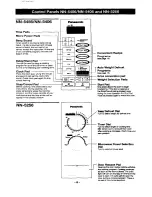 Preview for 8 page of Panasonic NN-5256 Operating Instructions Manual