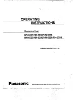 Preview for 1 page of Panasonic NN-6258 Operating Instructions Manual