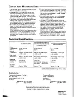 Предварительный просмотр 8 страницы Panasonic NN-6550 Operating Instructions Manual