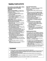 Preview for 3 page of Panasonic NN-6653 Operation Manual