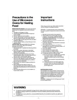 Preview for 2 page of Panasonic NN-6808 Operating Instructions Manual