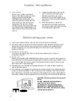 Preview for 6 page of Panasonic NN-A524M Operating Instructions & Cookery Book