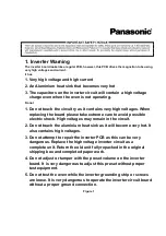 Preview for 2 page of Panasonic NN-A883WB Service Manual