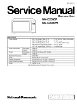 Preview for 1 page of Panasonic NN-C2000P Service Manual