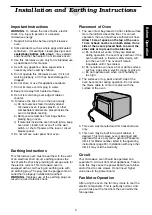 Предварительный просмотр 5 страницы Panasonic NN-C2003S Operating Manual